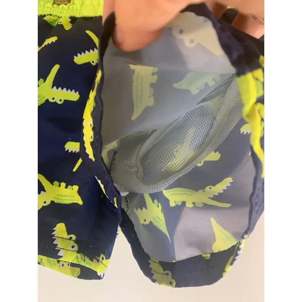 QUICK SEVEN Boy’s Neon Alligator Swim Trunks / Size: 3T